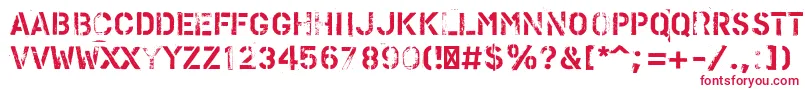 PfstampsproMetal Font – Red Fonts