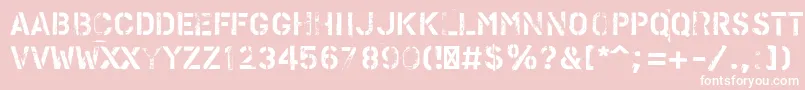 fuente PfstampsproMetal – Fuentes Blancas Sobre Fondo Rosa