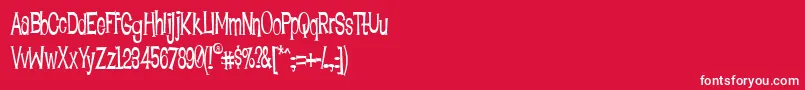 LoungeBait Font – White Fonts on Red Background