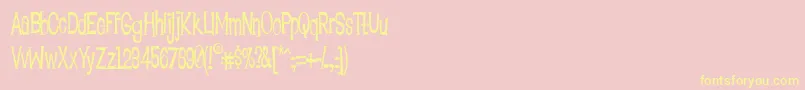 LoungeBait Font – Yellow Fonts on Pink Background