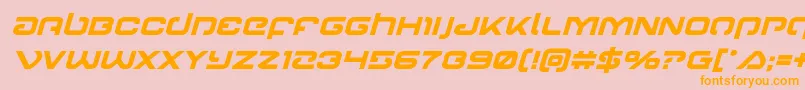 Gunrunnerboldital Font – Orange Fonts on Pink Background