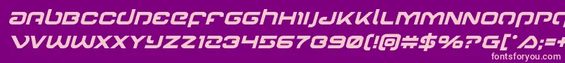 Gunrunnerboldital Font – Pink Fonts on Purple Background