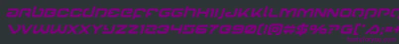 Gunrunnerboldital Font – Purple Fonts on Black Background