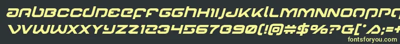 Gunrunnerboldital Font – Yellow Fonts on Black Background