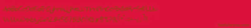 Reflection Font – Brown Fonts on Red Background