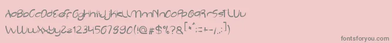 Reflection Font – Gray Fonts on Pink Background
