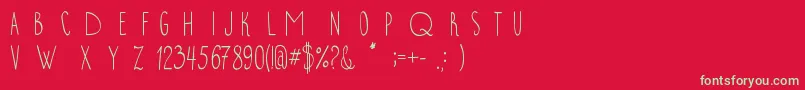 フォントNovito – 赤い背景に緑の文字
