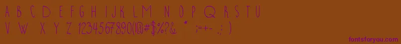 Novito Font – Purple Fonts on Brown Background