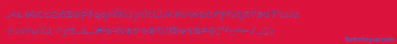 フォントArilonShadow – 赤い背景に青い文字