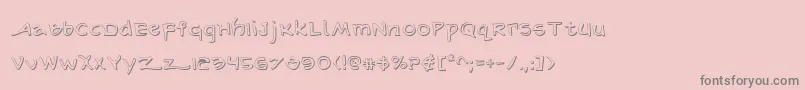 フォントArilonShadow – ピンクの背景に灰色の文字