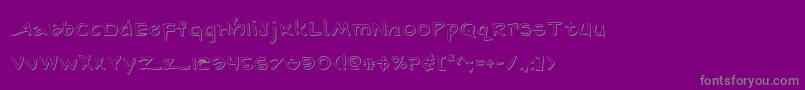 ArilonShadow Font – Gray Fonts on Purple Background
