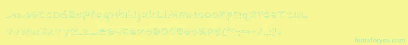 Czcionka ArilonShadow – zielone czcionki na żółtym tle