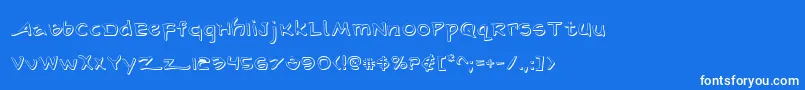ArilonShadow Font – White Fonts on Blue Background