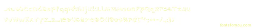 ArilonShadow-Schriftart – Gelbe Schriften auf weißem Hintergrund