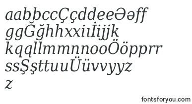 DejavuSerifItalicCondensed font – azerbaijani Fonts