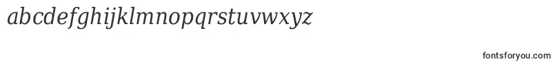 Fonte DejavuSerifItalicCondensed – fontes do alfabeto