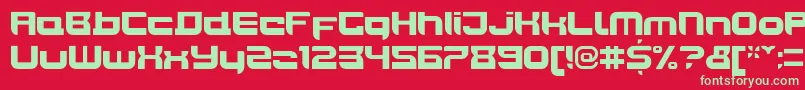 JoyriderBlack Font – Green Fonts on Red Background