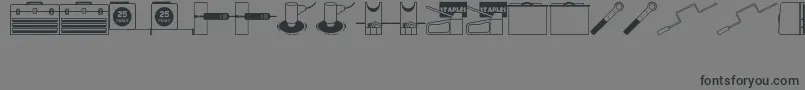 ToolsRuleJl Font – Black Fonts on Gray Background