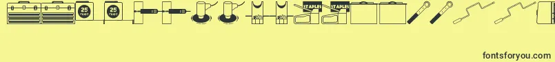 ToolsRuleJl Font – Black Fonts on Yellow Background