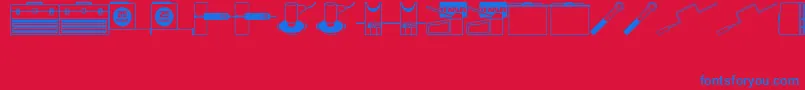 フォントToolsRuleJl – 赤い背景に青い文字