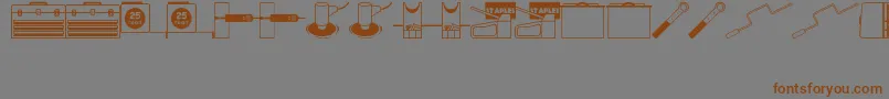 ToolsRuleJl Font – Brown Fonts on Gray Background