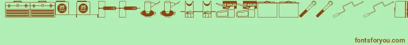 ToolsRuleJl Font – Brown Fonts on Green Background