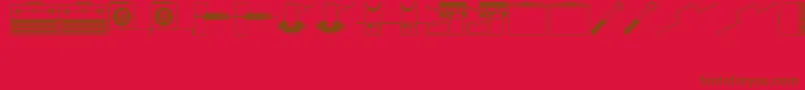 ToolsRuleJl Font – Brown Fonts on Red Background