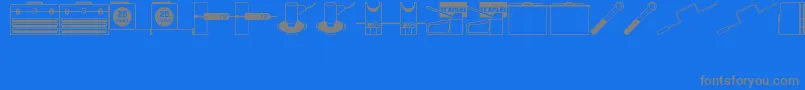 fuente ToolsRuleJl – Fuentes Grises Sobre Fondo Azul