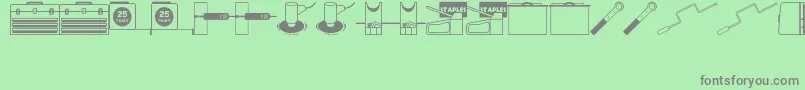 ToolsRuleJl Font – Gray Fonts on Green Background