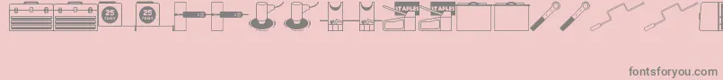 ToolsRuleJl Font – Gray Fonts on Pink Background