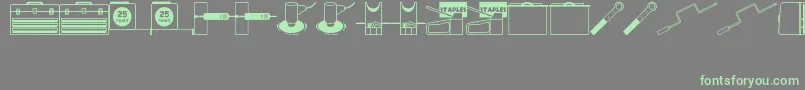 ToolsRuleJl Font – Green Fonts on Gray Background
