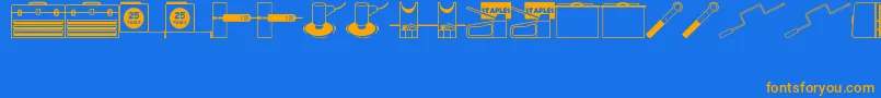 fuente ToolsRuleJl – Fuentes Naranjas Sobre Fondo Azul