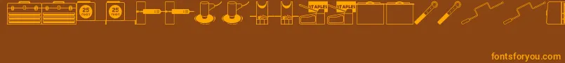 ToolsRuleJl Font – Orange Fonts on Brown Background