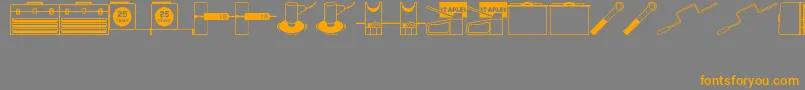 ToolsRuleJl Font – Orange Fonts on Gray Background