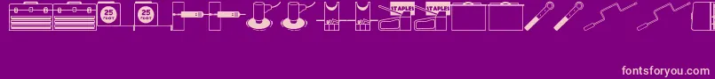 ToolsRuleJl Font – Pink Fonts on Purple Background