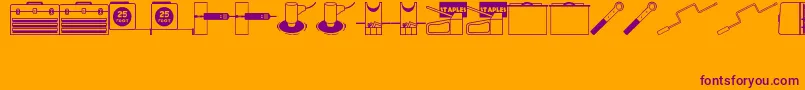 ToolsRuleJl Font – Purple Fonts on Orange Background