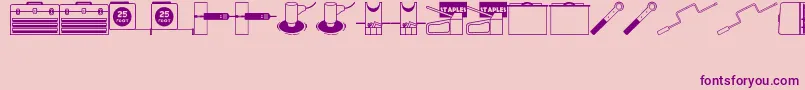 ToolsRuleJl-Schriftart – Violette Schriften auf rosa Hintergrund