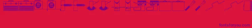 ToolsRuleJl Font – Purple Fonts on Red Background