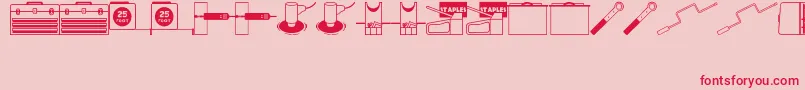 ToolsRuleJl Font – Red Fonts on Pink Background