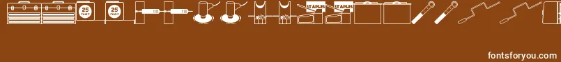 fuente ToolsRuleJl – Fuentes Blancas Sobre Fondo Marrón