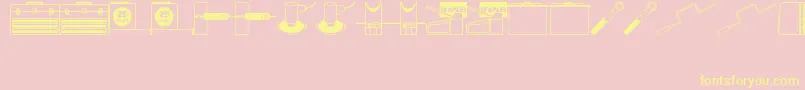 ToolsRuleJl Font – Yellow Fonts on Pink Background