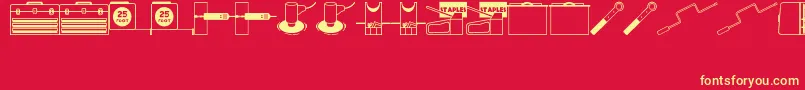 ToolsRuleJl Font – Yellow Fonts on Red Background
