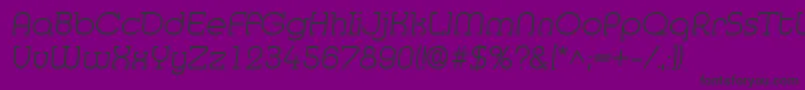 MedflyLight-Schriftart – Schwarze Schriften auf violettem Hintergrund