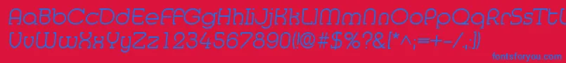 Шрифт MedflyLight – синие шрифты на красном фоне