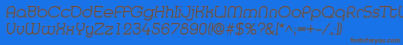 MedflyLight Font – Brown Fonts on Blue Background