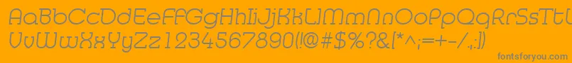 MedflyLight Font – Gray Fonts on Orange Background