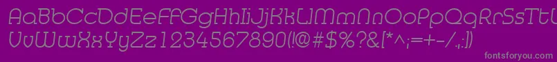 MedflyLight Font – Gray Fonts on Purple Background