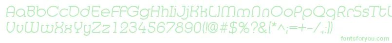 MedflyLight-Schriftart – Grüne Schriften auf weißem Hintergrund