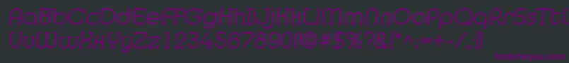 Шрифт MedflyLight – фиолетовые шрифты на чёрном фоне