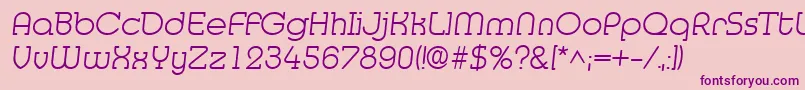 MedflyLight-Schriftart – Violette Schriften auf rosa Hintergrund